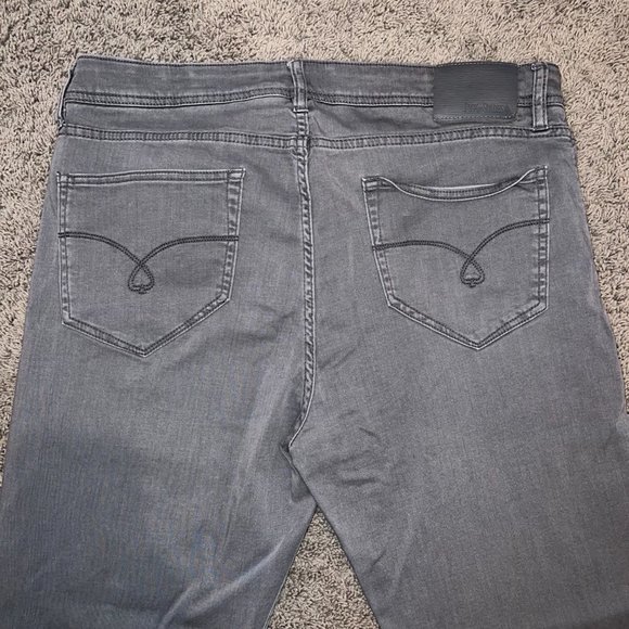 Men's Jack of Spades Jack Soft Touch Denim Jeans Gray 38x32 Slim Fit - Picture 4 of 10